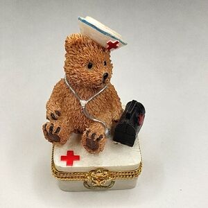 Nurse Bear Trinket Box